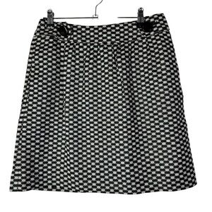 Banana Republic Black & Gray Geometric Printed Mini Pencil Skirt 2
